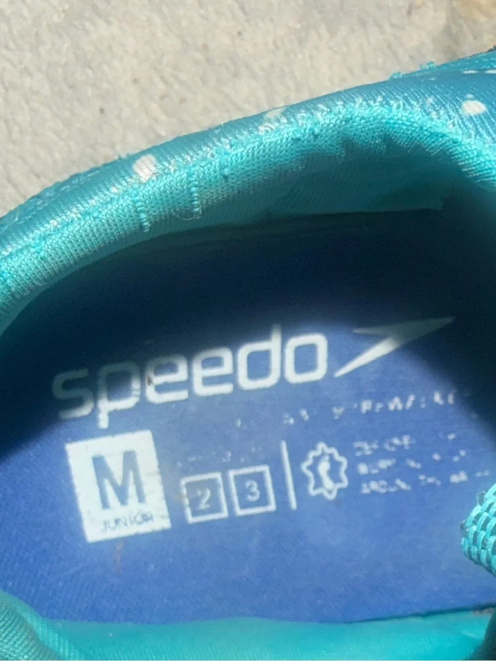 Speedo Black & Teal Slip-On Water Shoes